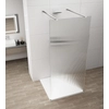 Kép 1/4 - SAPHO ESCA CHROME Walk-in zuhanyfal, szabadonálló, flutes üveg, 1500mm (ES1315-05)
