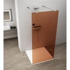 Kép 1/4 - SAPHO ESCA CHROME Walk-in zuhanyfal, szabadonálló, barna üveg, 1100mm (ES1511-05)