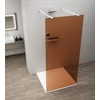 Kép 1/4 - SAPHO ESCA WHITE MATT Walk-in zuhanyfal, szabadonálló, barna üveg, 1100mm (ES1511-07)