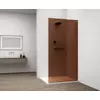 Kép 1/5 - SAPHO ESCA WHITE MATT Walk-in zuhanyfal, falra szerelhető, barna üveg, 800mm (ES1580-03)