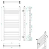 Kép 6/6 - SAPHO METRO fürdőszobai radiátor, 450x890mm, matt fekete (IR400TB)