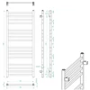 Kép 6/6 - SAPHO METRO fürdőszobai radiátor, 500x1200mm, matt fekete (IR410TB)