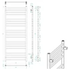 Kép 6/6 - SAPHO METRO fürdőszobai radiátor, 600x1510mm, matt fekete (IR420TB)