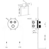 Kép 2/2 - SAPHO SMARTSELECT falbasüllyesztett termosztatikus csaptelep, 2-irányú, matt fekete (RP032B)