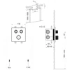 Kép 2/2 - SAPHO SMARTSELECT falbasüllyesztett termosztatikus csaptelep, 2-irányú, króm (RP042)