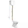 Kép 1/3 - SAPHO KERASAN RETRO álló WC, alsó kifolyású, tartállyal, ülőke nélkül, fehér/bronz (WCSET17-RETRO-SO)