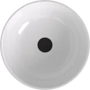 Kép 2/4 - SAPHO BANERA ROUND öntöttmárvány mosdó, átm:39cm, fehér/matt szürke (14337.32)