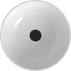 Kép 2/3 - SAPHO BANERA ROUND öntöttmárvány mosdó, átm:39cm, fehér/matt antracit (14337.52)