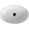 Kép 2/3 - SAPHO BANERA OVAL öntöttmárvány mosdó, 60x40cm, fehér/matt szürke (14397.32)