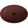 Kép 2/4 - SAPHO BANERA OVAL öntöttmárvány mosdó, 60x40cm, matt barna (14397.71)