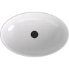 Kép 2/4 - SAPHO BANERA OVAL öntöttmárvány mosdó, 60x40cm, fehér/matt barna (14397.72)
