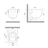 Kép 6/6 - SAPHO BRUCKNER WALTER RIMLESS fali WC, 36,9x52,5cm (201.502.0)