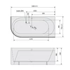 Kép 6/6 - SAPHO POLYSAN ASTRA R MONOLITH aszimmetrikus kád, 160x75x60cm, fehér/agila (34611M.43)