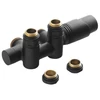 Kép 1/3 - Sapho BRUCKNER WICHER COMBI csatlakozókészlet, termosztátos szelleppel, 50mm, matt fekete (600.331.6)