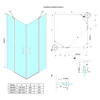 Kép 5/6 - SAPHO GELCO LORO nyílóajtó fixrésszel, sarokbelépős kabinhoz, 800mm, transzparent (GN4880)