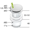 Kép 3/3 - SAPHO BRUCKNER klik-klak mosdólefolyó, 5/4“, 32-52mm, ABS/króm  (151.309.1)