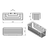 Kép 2/2 - SAPHO SMART polc, 252x86x102mm, króm (2419)