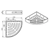 Kép 3/3 - SAPHO SMART sarokpolc, 210x45x210mm, matt inox (247938)