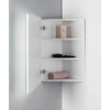 Kép 3/4 - SAPHO AQUALINE ZOJA sarok tükrösszekrény, 37x72x37cm, fehér (50352)