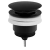 Kép 1/5 - SAPHO OMP TEA klik-klak mosdólefolyó, 5/4“, 10-45mm, matt fekete  (7532.310.5X)