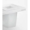 Kép 2/3 - SAPHO ABELINE rockstone polc, 2 furattal, 2 pohárral, 1000x12x100mm, matt fehér (AE102-0101-01)