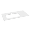 Kép 1/2 - SAPHO BRAHEA Rockstone pult, balos, 101x51,5cm (80+20cm), matt fehér (BL101-0101-L-80)