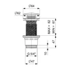 Kép 3/3 - SAPHO klik-klak mosdólefolyó, 5/4“, 10-80mm, ABS/fehér  (CV1132W)
