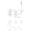 Kép 2/2 - SAPHO DIMY 3 részes kádperemre szerelhető csaptelep, króm  (DIMTECH3)
