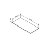Kép 2/2 - SAPHO ODETTA pult, 1350x18x440mm, DTDL, matt antracit (DT135-3434)