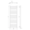 Kép 5/5 - SAPHO DINA fürdőszobai radiátor, 500x1440mm, fehér (IR369W)