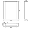 Kép 4/4 - SAPHO AQUALINE KORIN LED tükör világítással, 50x70x12cm (KO395S)