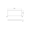 Kép 2/2 - SAPHO LOREA Rockstone pult, 141x1,2x51,5cm, black attica (LE140-0598)