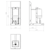 Kép 7/8 - SAPHO BASIC tükrösszekrény, 1200mm, 2 db automata szappan- és kézszárítóval (MUM000159)