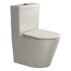 Kép 1/6 - SAPHO PACO RIMLESS monoblokkos WC, alsó/hátsó kifolyású, ülőke nélkül, duálgombos öblítőmechanikával, 38x61cm, elefántcsont (PC1012WRBE)