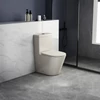 Kép 2/6 - SAPHO PACO RIMLESS monoblokkos WC, alsó/hátsó kifolyású, ülőke nélkül, duálgombos öblítőmechanikával, 38x61cm, elefántcsont (PC1012WRBE)
