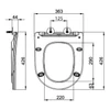 Kép 3/3 - SAPHO PACO SLIM Soft Close WC-ülőke, Easy take, bézs (PCS1012BE)