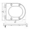 Kép 2/2 - Sapho PACO SLIM VORTEX Soft Close WC-ülőke, Easy Take (PCS1013)