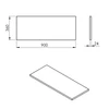 Kép 3/3 - SAPHO PLATO mosdótartó pult, 90x36cm (PL096-0101)