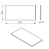 Kép 3/3 - SAPHO PLATO mosdótartó pult, 100x50cm (PL100-0101)