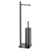 Kép 1/2 - SAPHO TRILLY álló WC-kefe és WC-papírtartó, gun metal (TR3281)