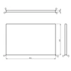 Kép 4/4 - SAPHO WOODY tömörfa pult, 800x28x500mm, natúr tölgy (WD080-70)