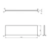 Kép 2/2 - SAPHO WOODY tömörfa pult, 1200x28x360mm, natúr tölgy (WD126-70)