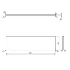 Kép 2/2 - SAPHO WOODY tömörfa pult, 1300x28x360mm, natúr tölgy (WD136-70)