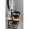 Kép 2/6 - SAPHO WOODY tömörfa pult, 606x28x463mm, natúr tölgy (WDS600-70)