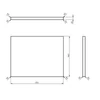Kép 6/6 - SAPHO WOODY tömörfa pult, 606x28x463mm, natúr tölgy (WDS600-70)