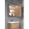 Kép 4/5 - SAPHO AQUALINE KAWA STRIP tükrösszekrény, LED világítással, 50x70x22cm, emporio tölgy (WGL35S)
