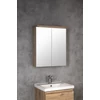 Kép 2/5 - SAPHO AQUALINE KAWA STRIP tükrösszekrény, LED világítással, 60x70x22cm, emporio tölgy (WGL36S)
