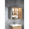 Kép 4/5 - SAPHO AQUALINE KAWA STRIP tükrösszekrény, LED világítással, 60x70x22cm, emporio tölgy (WGL36S)