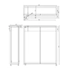 Kép 5/5 - SAPHO AQUALINE KAWA STRIP tükrösszekrény, LED világítással 60x70x22cm, fehér (WGL60S)