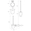 Kép 5/5 - SAPHO BEMETA STELLA fali WC-kefetartó, 110x360x145mm (WS008)